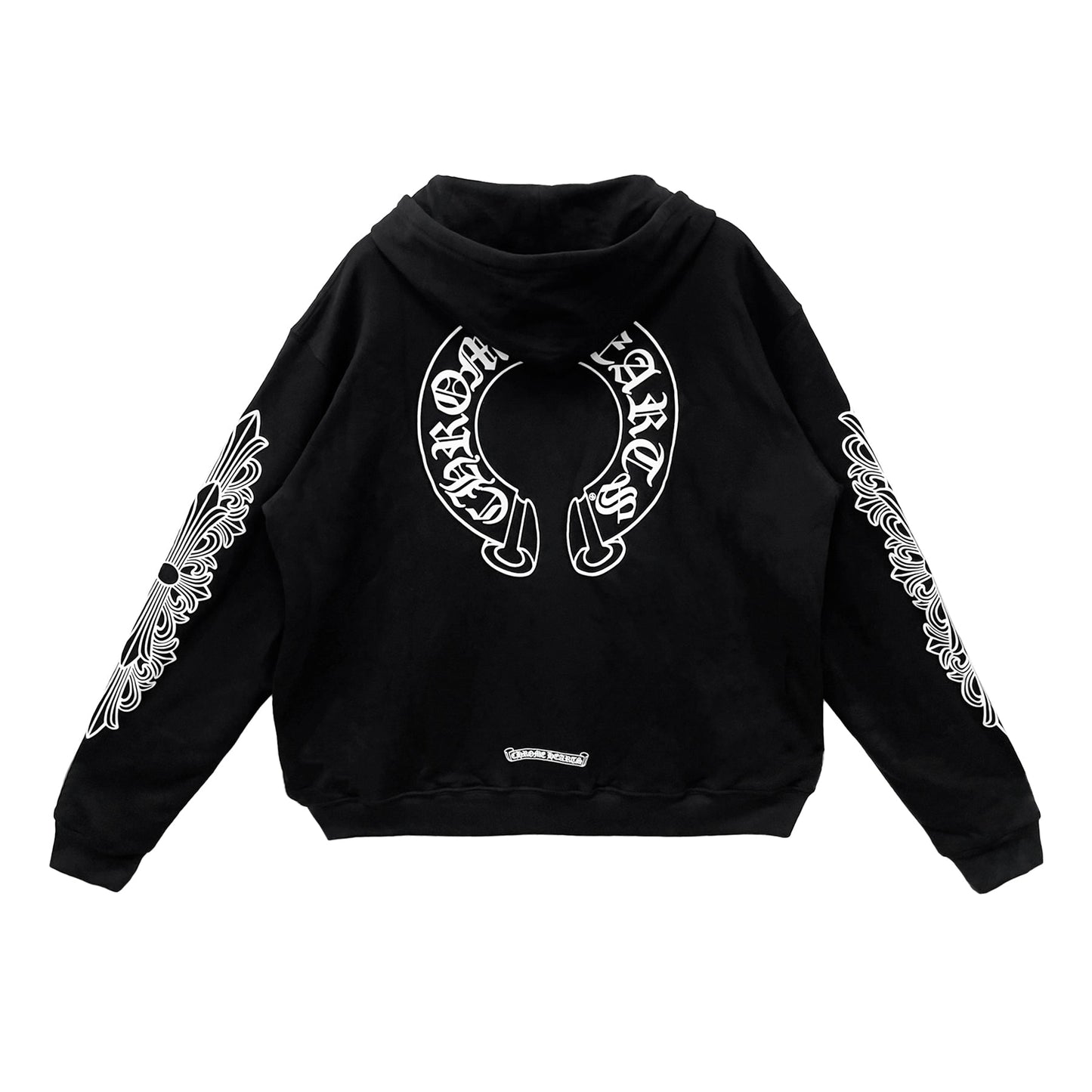 Chrome Hearts Horseshoe Floral Sleeve Hoodie
