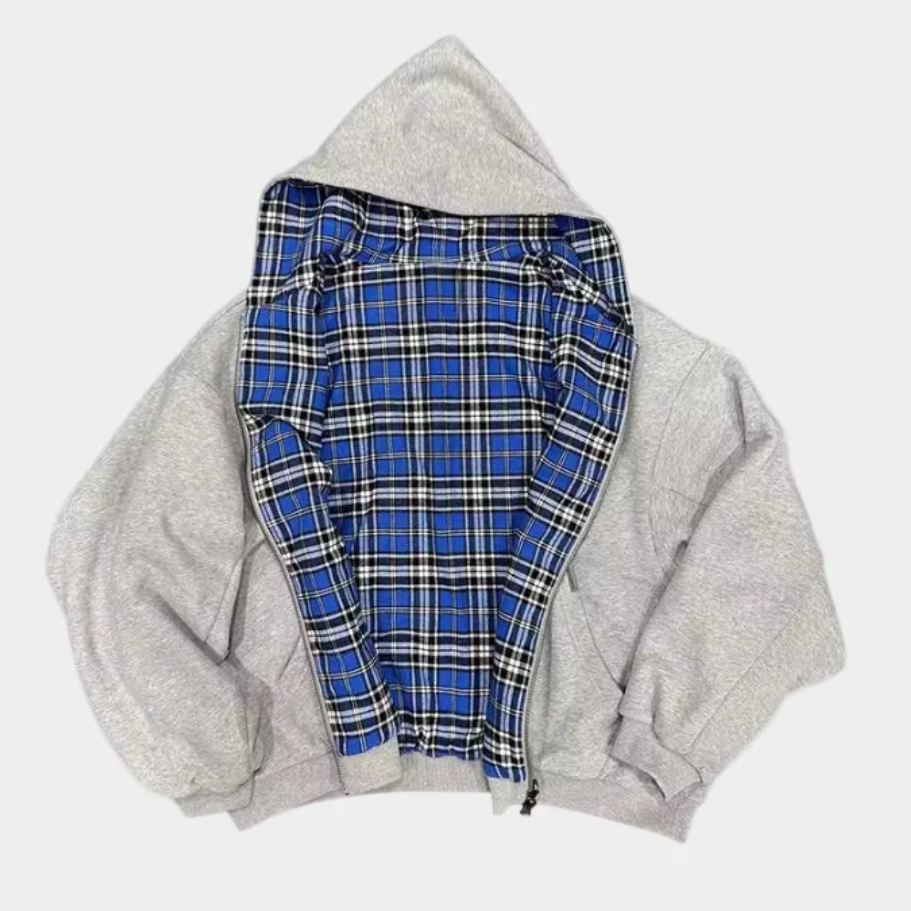 Checkered Inside Out Zippup